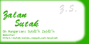 zalan sutak business card